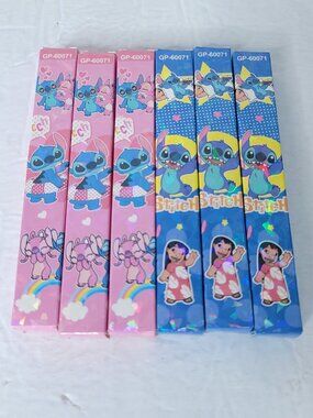Disney Lilo And Stitch Pens Mystery Pack Pen Set Of 6 Sealed Blue Pink Lot Boxes